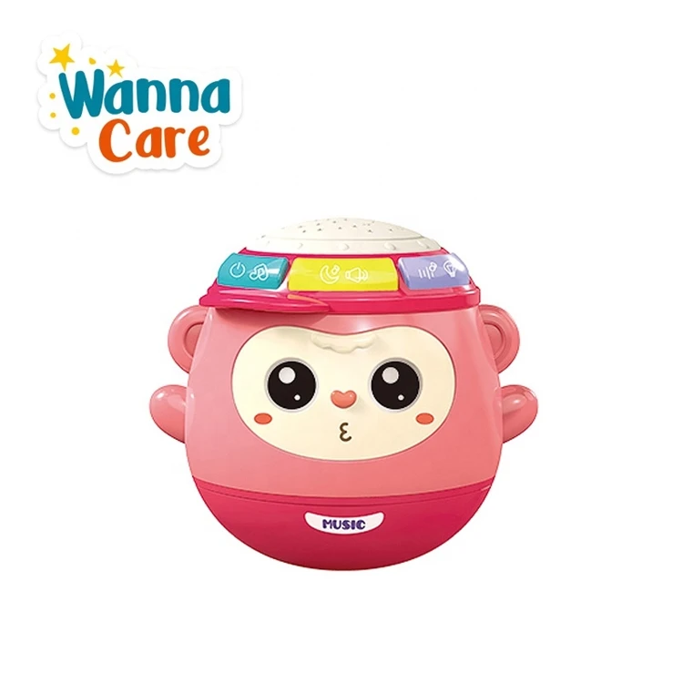 5 In 1 Cute Early Educational Games Musical Cute Plastic Children Monkey Tumbler Toy Musical Education Toys