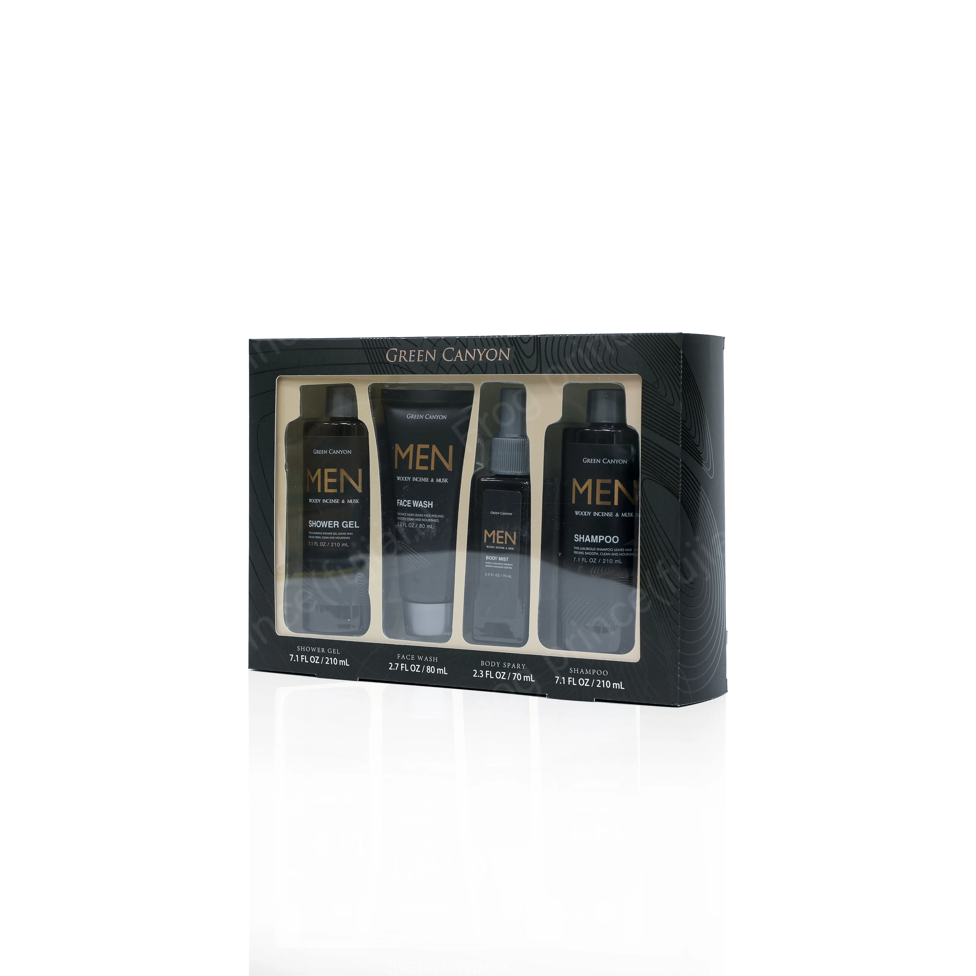 wholesale men products bath gift set face wash shampoo body mist body care products for men