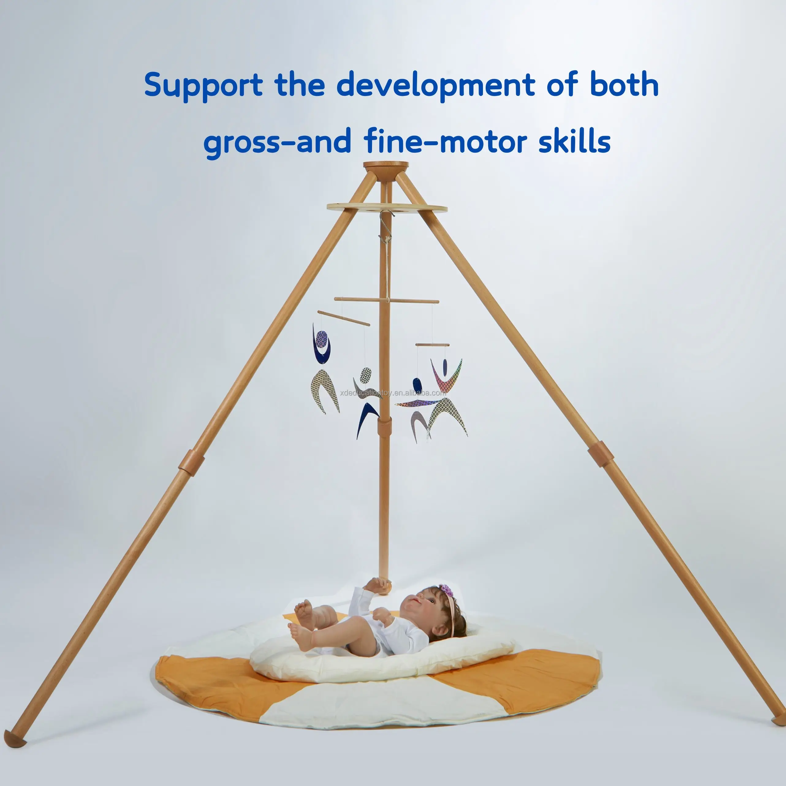 Montessori Newborn Paper Educational Toys Early Educational Tools Set Wood Material Mobile Set Visual Hanging Toy for Babies