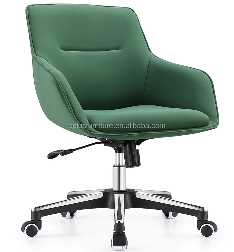 
Modern design breathability Microfiber leather high density foam PP seat adjust height swivel five star base office chair 