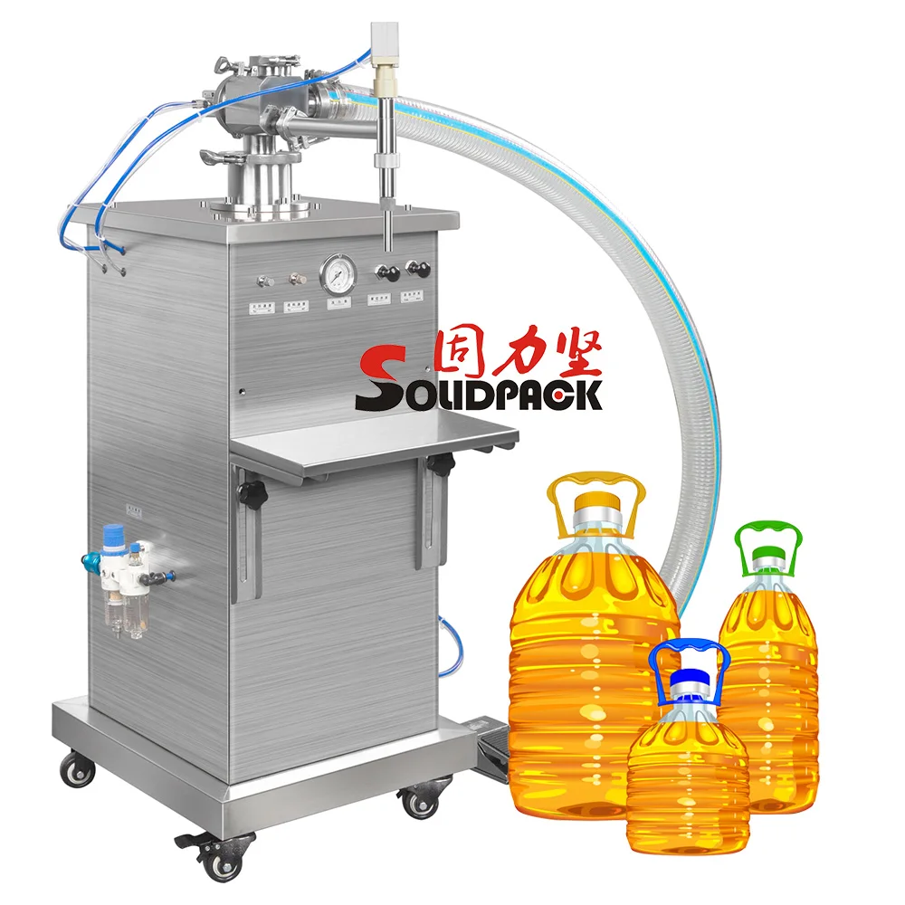 Solidpack Factory direct sale honey jar bottle semi automatic piston filling machine