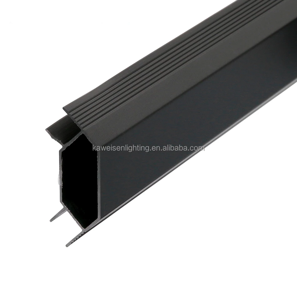 Stage equipment DJ flight case hardware aluminium angle corner protector black lined surface K-shaped edge extrusions