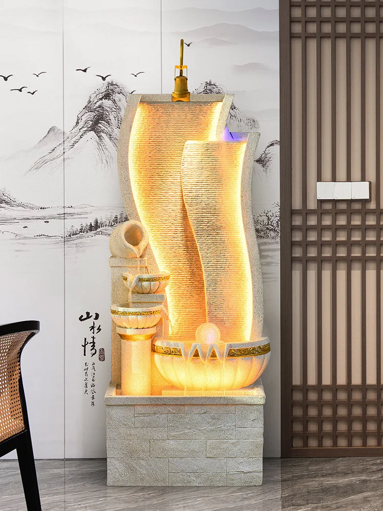 Europe Style Water Fountain Home Decoration Living Room Landscaping Porch Humidifier Zen Feng Shui Indoor Water Fountain