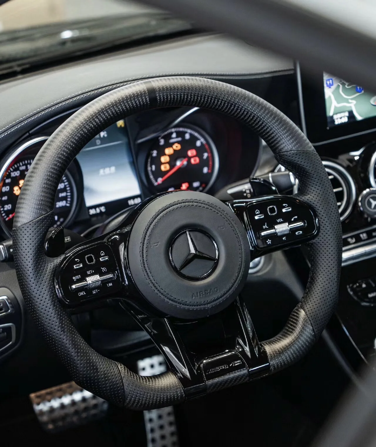 Fit For benz w205 Mercedes Benz A Class C class E class w213 w203 w205. high performance carbon fiber car steering wheel