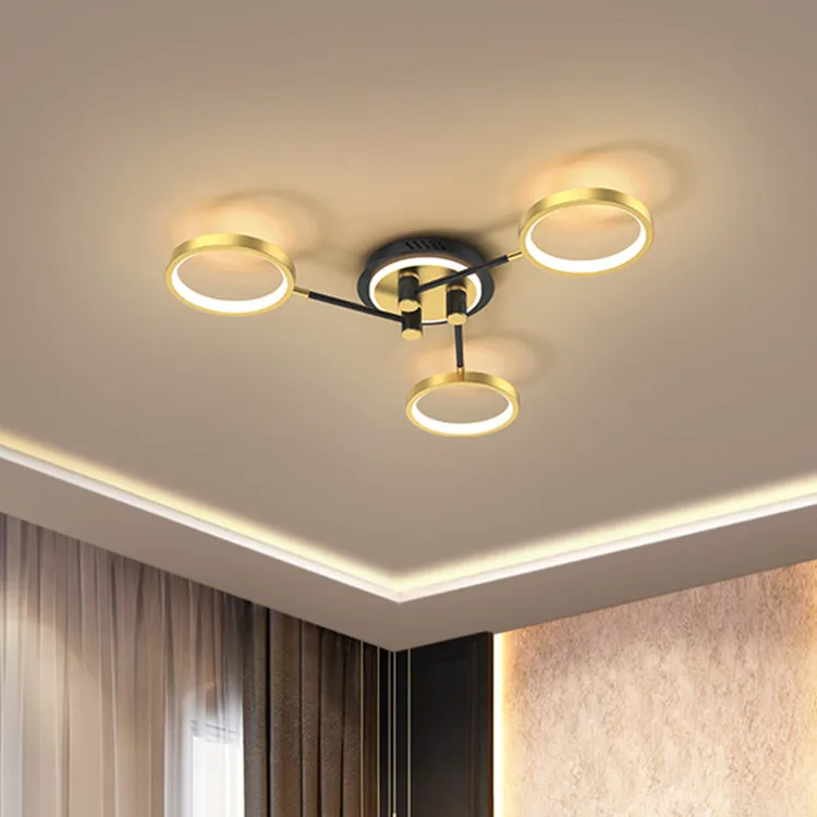 Modern Fashion Indoor Large LED Ceiling Lamp Acrylic Crystal Chandelier for Hotel Round Living Room Decor with Metal Material
