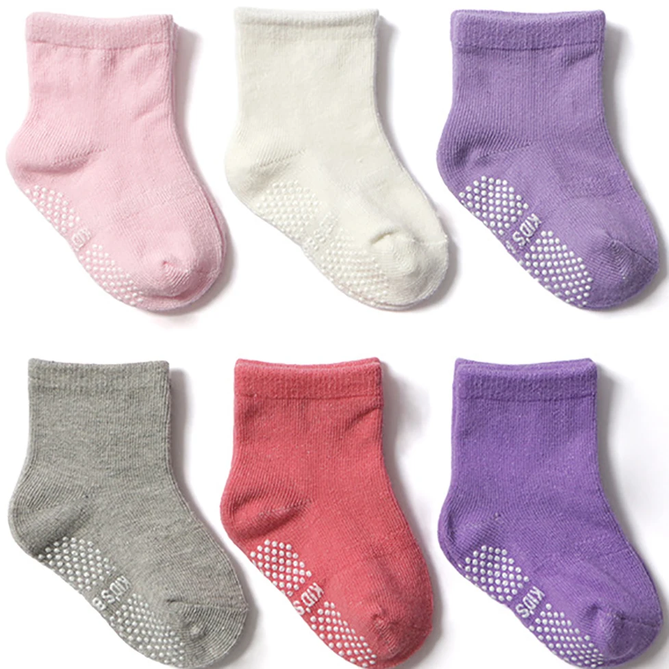 happy cotton girls young boy tube fashion 3d baby anti slip cute socks