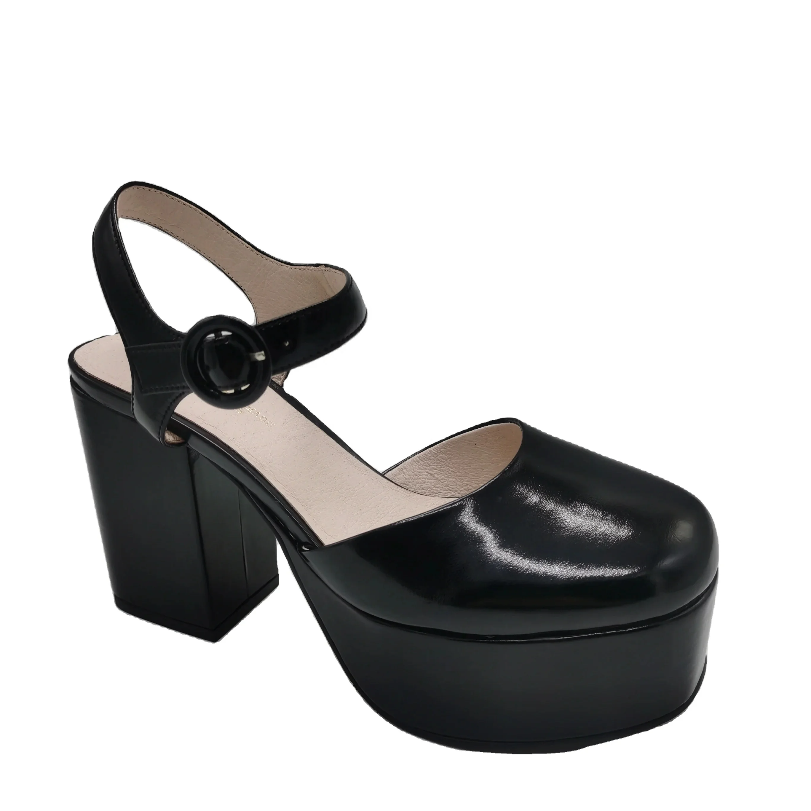 Genuine Leather Platform Sandals Height-Increasing Wedges with Waterproof custom leather shoes buty damaskie ze skory naturalnej
