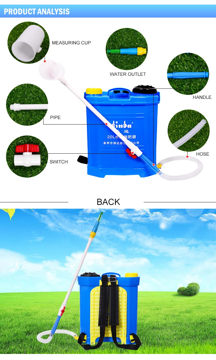 Agricultural Liquid Knapsack Manual Fertilizer Applicator