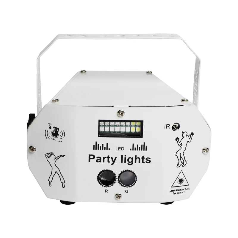 Sound Activated Speed Control Mini 3 in 1 DJ Strobe Lights lazer discoteque dj disco light party lights for bars Nightclub
