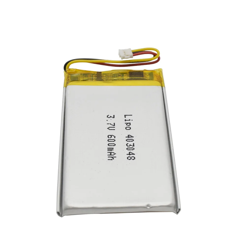standard model 403048 600mAh 2.22wh Rechargeable 3.7v polymer lipo battery for GPS tracker