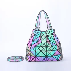 Customized women hand bags purses and handbags luminous geometric tote bag ladies