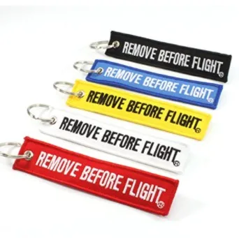 
Custom Multi Color American Flag Keychain Backpacks Luggage and Gifts Key Ring and Carabiner decoration woven label 