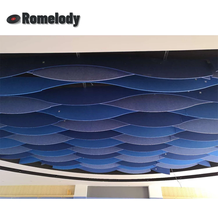 Wholesaler Most Popular Decoration Felt Acoustic Panels Wave Ceiling Decoration