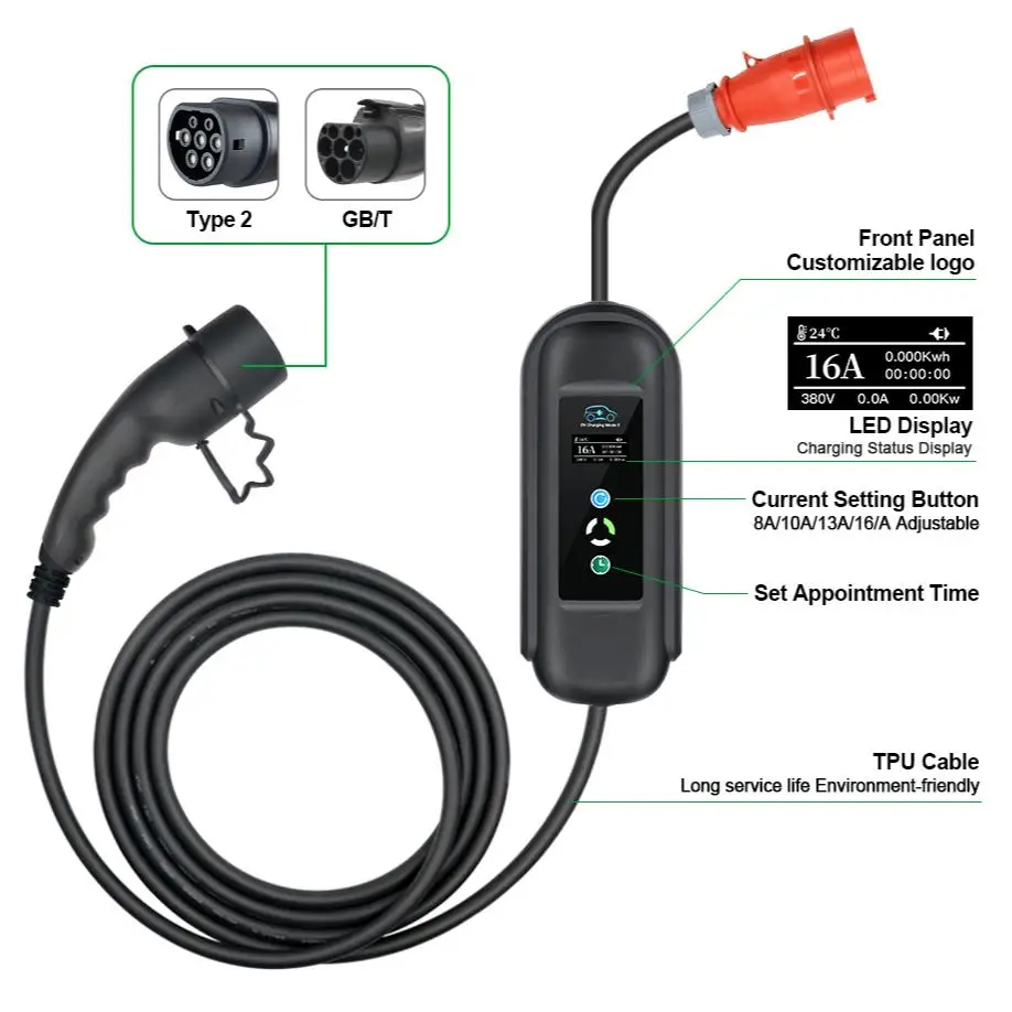 EV control box 16A Level 1 SAE J1772 electronic PC board EV Portable Charger