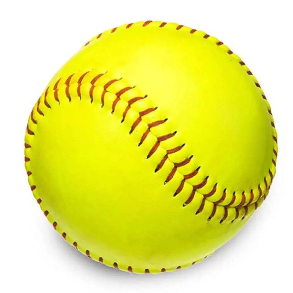 ActEarlier In Stock Softball Balls 12 inch Yellow PVC Leather Softball ball for Promotion