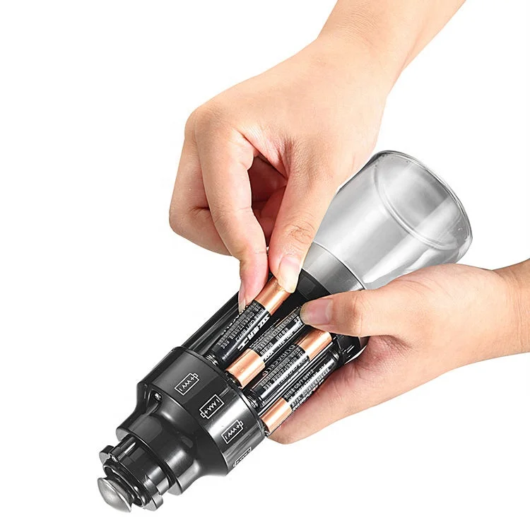 Food Grade Kitchen Tools Adjustable Coarseness Electric Automatic Spice Grinder Bottle with Led Light