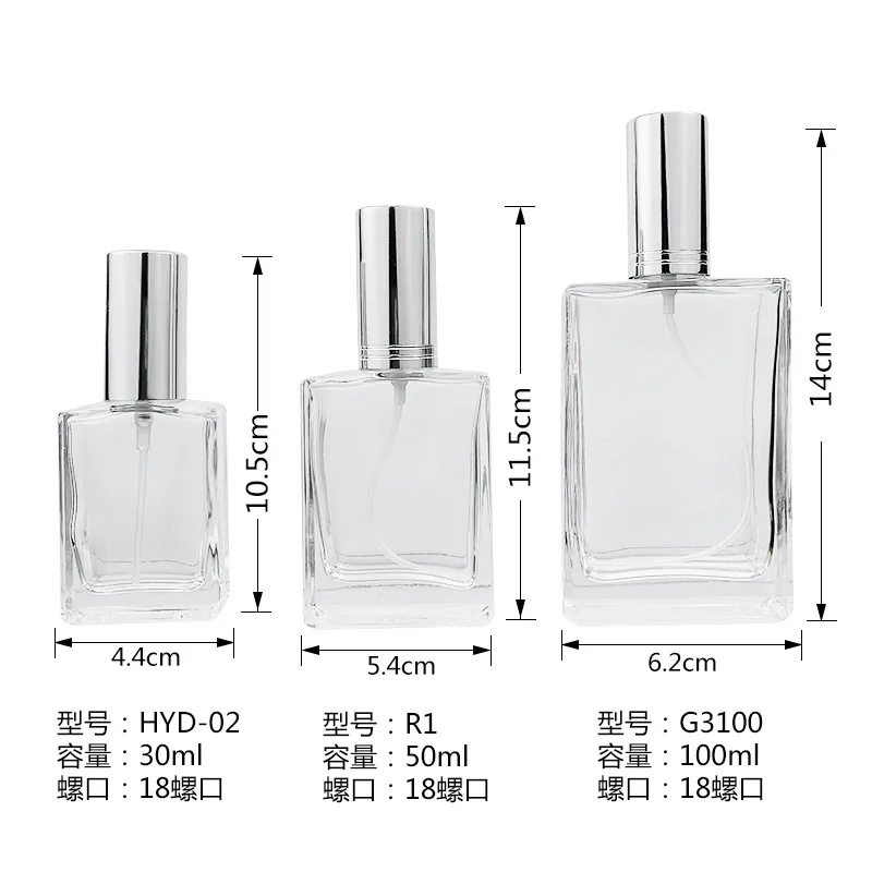 Оптовая продажа, флакон для духов, стеклянный флакон с распылителем, портативный флакон с винтом