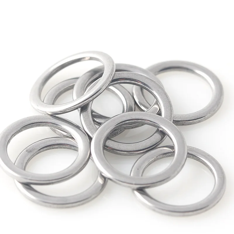 Unbreakable Saltwater Stainless Steel Lure Connector Fishing Jigging Sea Fishing Solid Rings