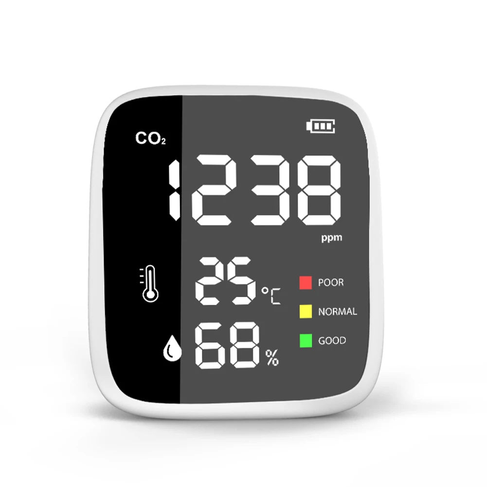 
Air Quality Monitor CO2 Detector Temperature Humidity Meter For Indoor Pollution Monitoring small exquisite iot co2 gas 