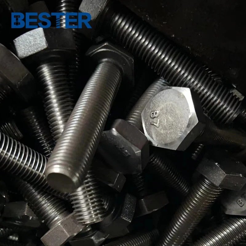 Din933 4140 Astm A193 B7 B7m 42crmo4 оцинкованная сталь никелированная частичная резьба болт с шестигранной головкой