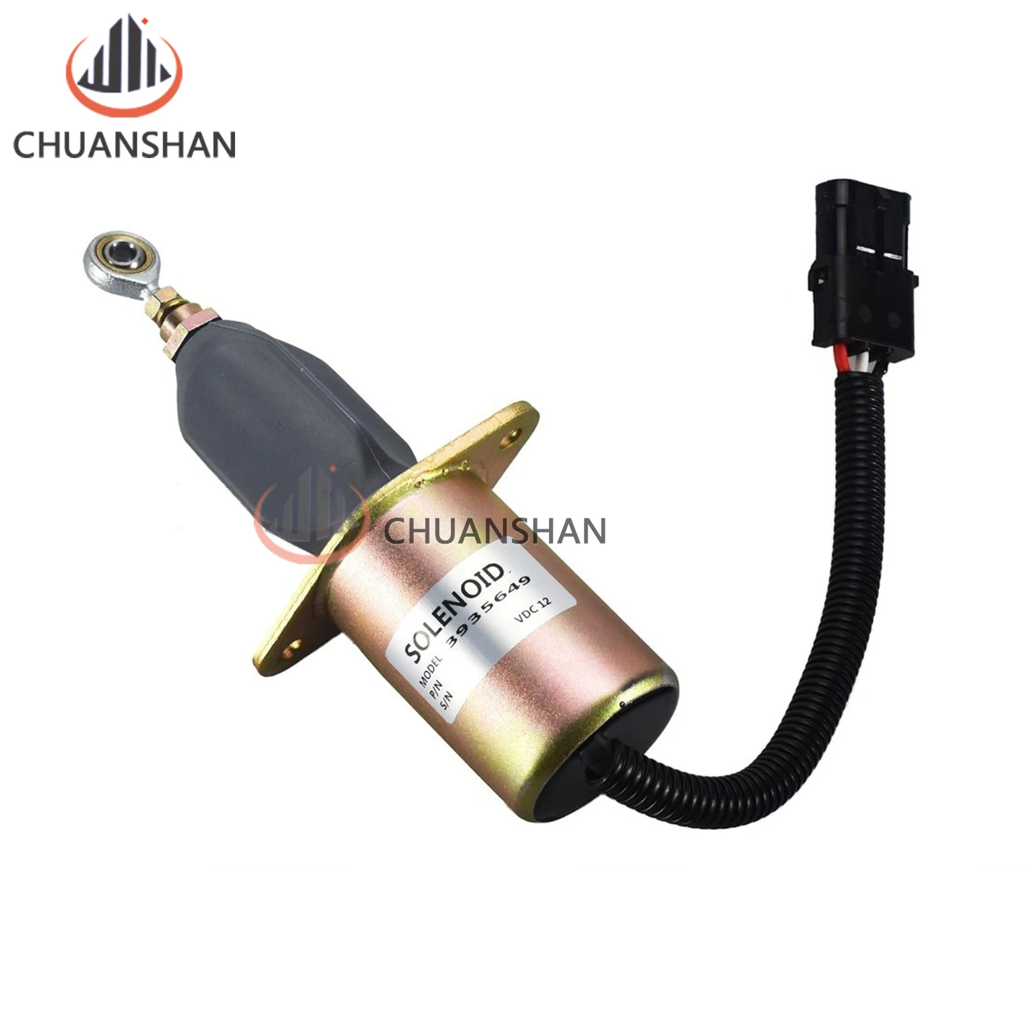 3935649 Construction Machinery Parts for Cummins 5.9L 8.3L W/ Bosch P7100 Fuel Shut Off Solenoid 12V 4946639