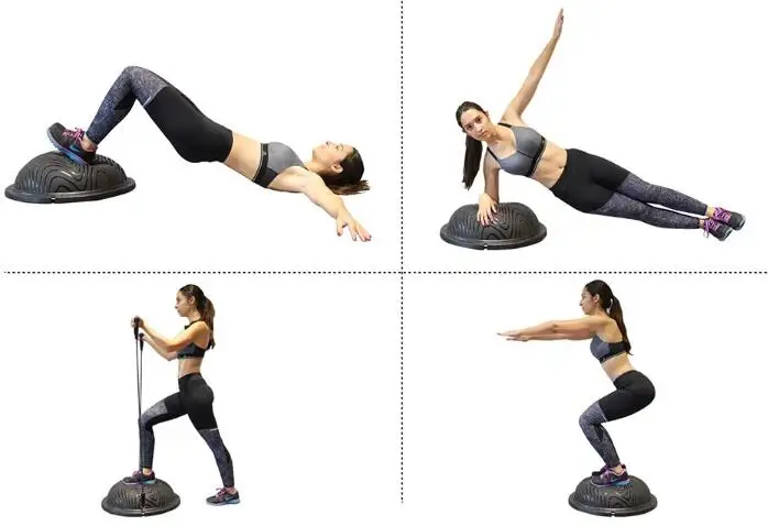 Sports Fitness Yoga Hemisphere balance ball equipment Resistance with air pump half balance ball