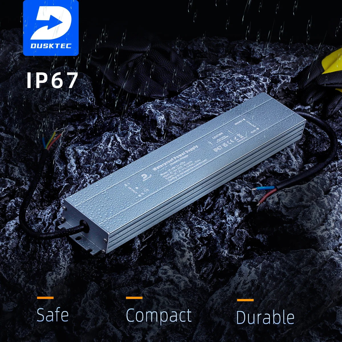 DUSKTEC CUSTOM ROHS 60W 100W AC 100-260V DC 12V 24V IP67 одноканальный входной выход RGB светодиодный контроллер Triac драйвер