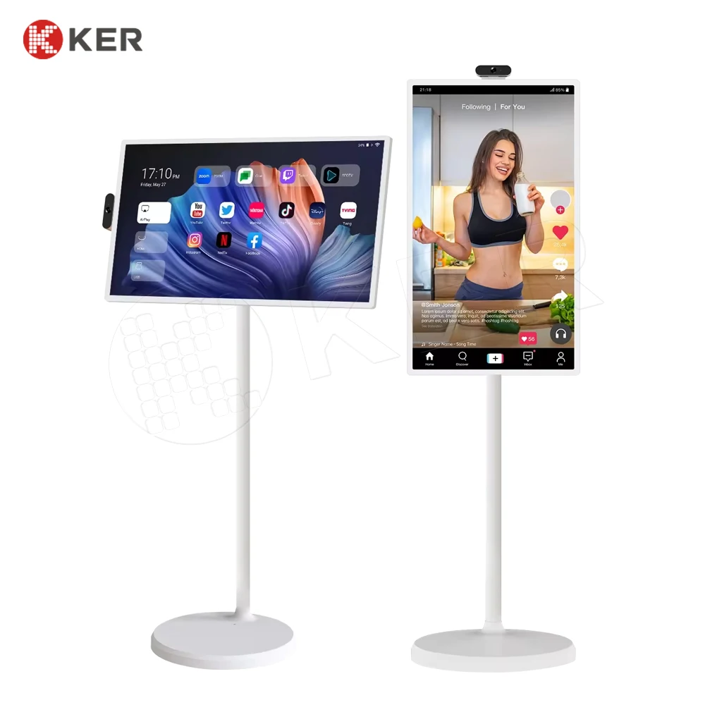 21.5 32 Inch Wifi IPTV Portable Touch Screen Tablet Television Smart Tvs 4K LED And LCD TVS with camera