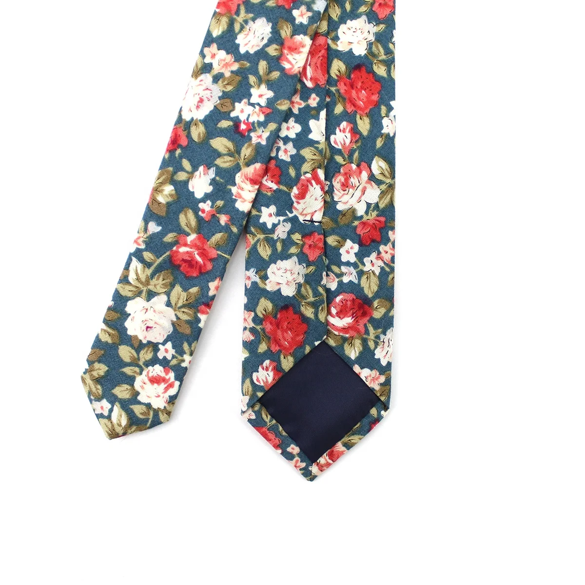 Wedding Groom Groomsmen Spring Flower Notion Men Casual Fashion Printed Handmade Skinny Slim Floral Thin Organic Cotton Tie