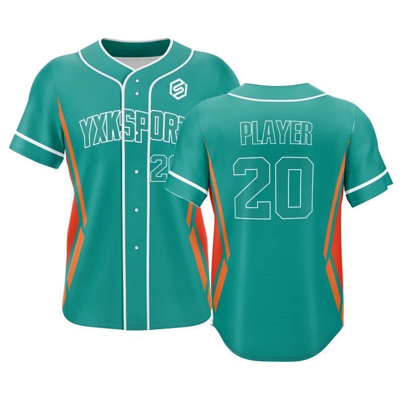 Custom Sublimation Vintage Baseball Jersey For Men Button Up Mesh Baseball Jersey Custom