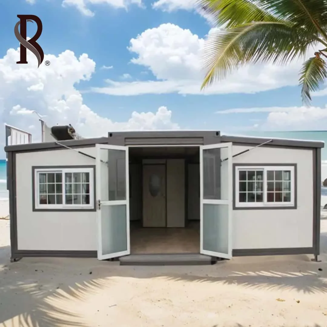 Rising Customized Two Bedroom triangular house Modular Ready Made Mobile Prefab House Container prefabricated houses for Villas