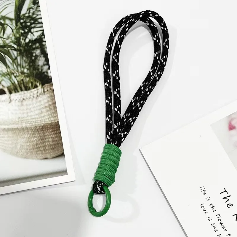 2024 New Style Phone Lanyard Hang Rope Car Key Ring Ornaments Simple Short Handmade Woven Rope Key chain