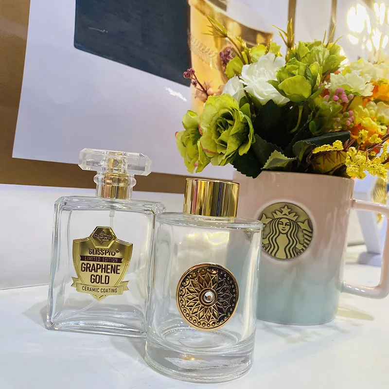 Custom Metal Plate Sticker Logo Brand Name Sticker Custom Metal Parfum Logo Embossed Perfume Bottle Label Design