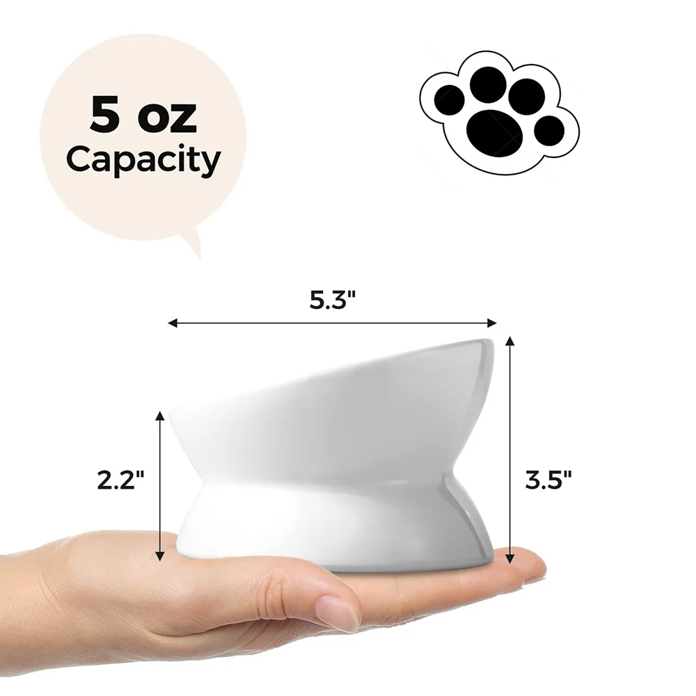 Миска для воды с приподнятым наклоном защита от рвоты посуда домашних животных маленьких собак кошачьих котов толстым лицом керамическая миска кормом кошек