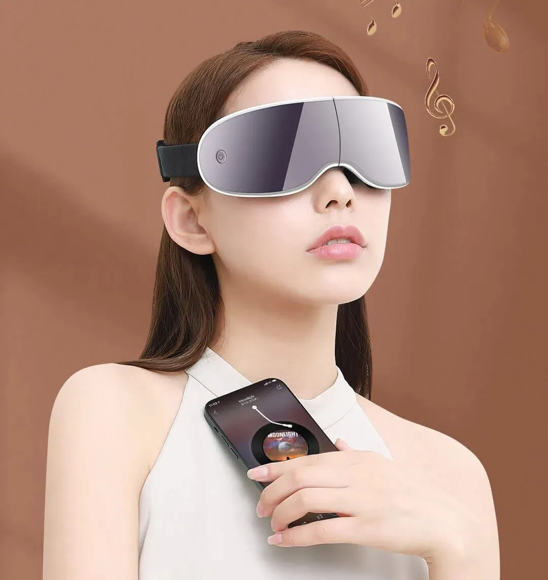 Momoda SX321 складной Видимый беспроводной музыкальный Микро Мотор Вибрационный 3D массаж глаз Массажер для игр успокаивающая