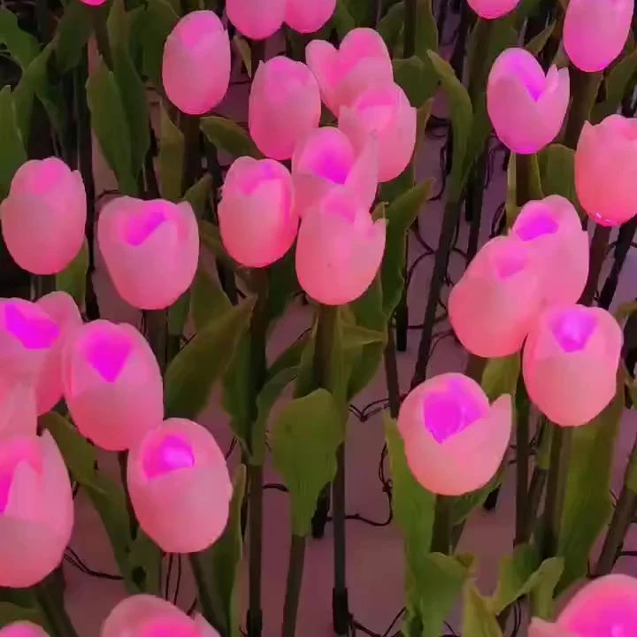 Waterproof decorative lights courtyard garden landscape lights outdoor LED tulip light Plug-in Lamp