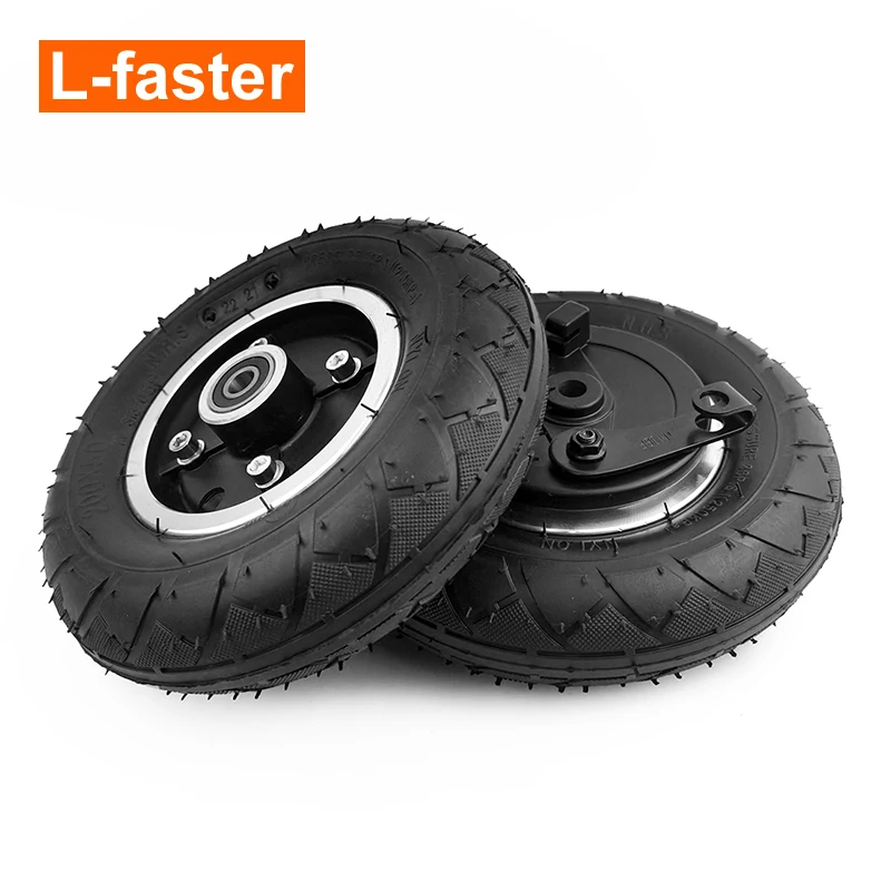 8 Inch Drum Brake Solid Scooter Wheel With an Right Hand Lever and Cable 1.2m or 1.8m