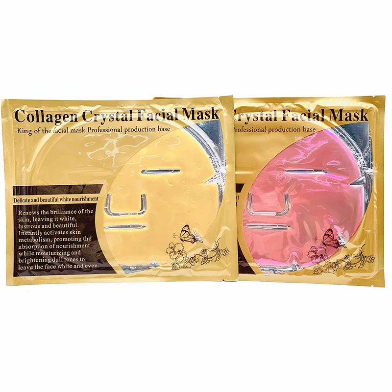 Private label mascarillasl facial mask collagen gold mask 24k hydrogel face mask beauty korea