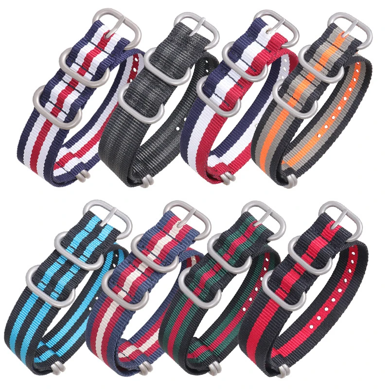 Multicolor 18mm 22mm 24mm nylon watch strap 20mm watch straps for Men Women