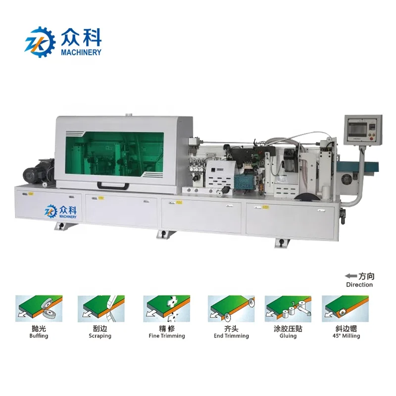 ZK Chanson Office Furniture Bevel Auto 45 Degree Edge Banding Machine