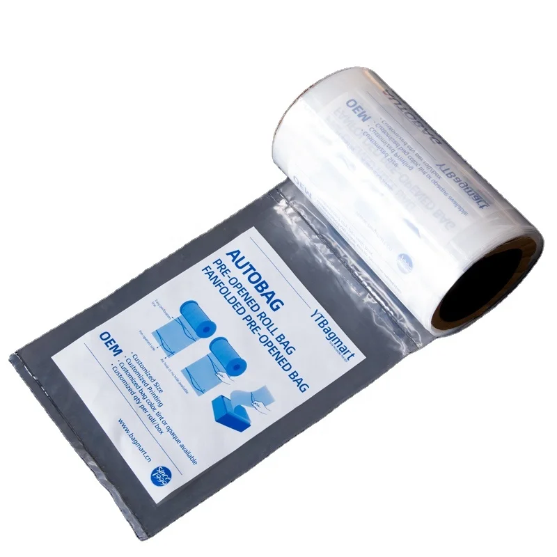 Flat Bags on Roll Hdpe Supermarket Clear Plastic Food Heat Seal Gravure Printing Accept