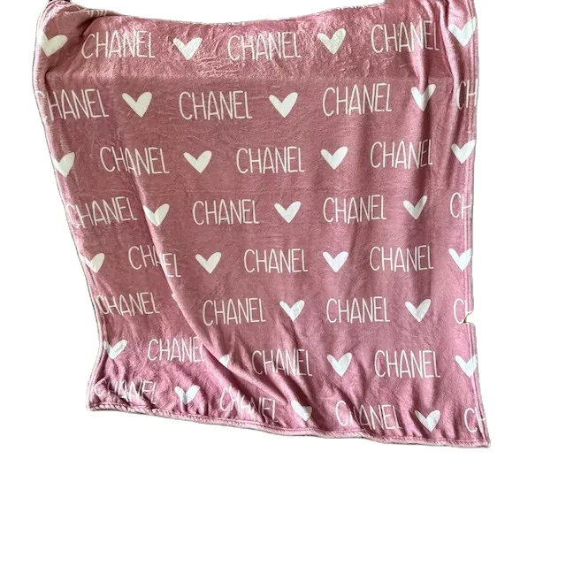 Wholesale High Baby flannel four seasons plush digital printed cover blanket solid color polyester blanket for babies