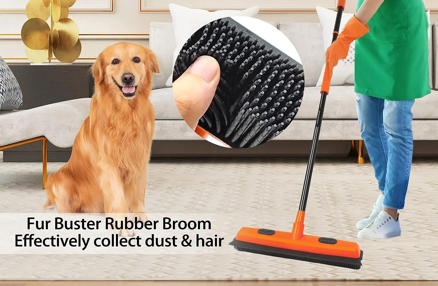 Floor Tile Cleaning Long Handle 2 In 1 Squeegee Broom Floor Scrub Brush Floor Scrub Brush