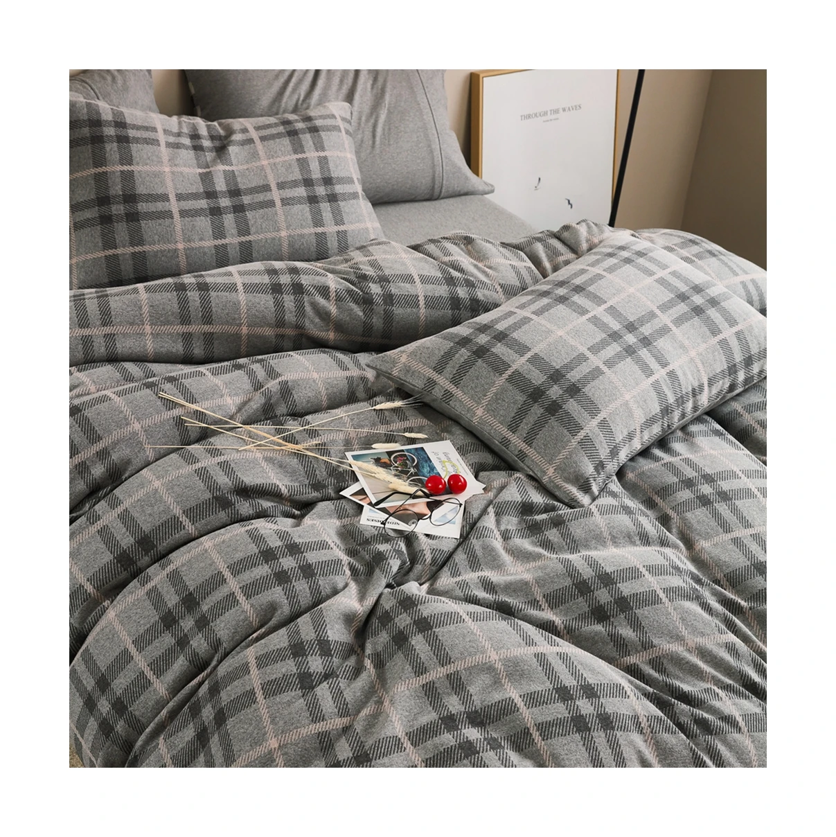 Quilt Bedding Set Jacquard Luxury Sheet 3D Duvet Cover Grey Sheet Quilt Cover Pillowcase Bedding Set