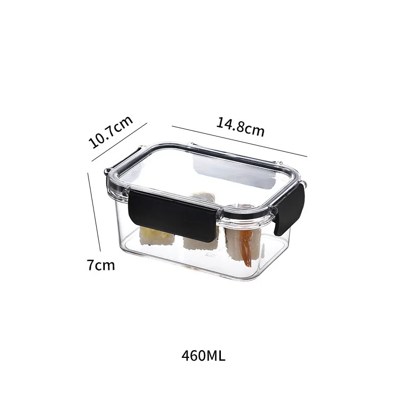 Promotional Transparent Compartment Sealed Food Storage Box kitchen Crisper Plastic Classification Containers