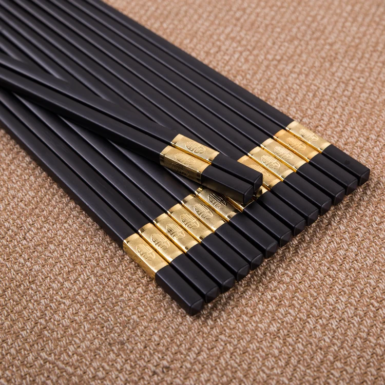 best seller high quality restaurant reusable black japanese chopsticks