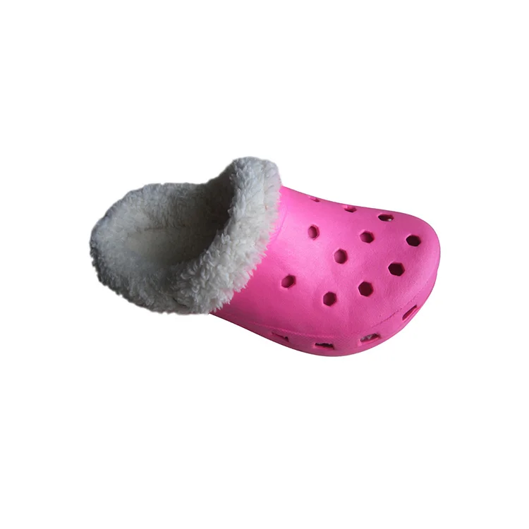 Outdoor Warm Comfortable Flat Fur Winter Eva Kids Clog Sandals