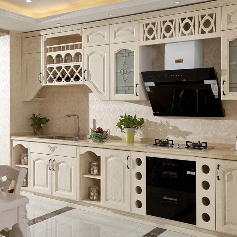 Luxury modern solid wood designs wholesale kitchen corner cabinet with kitchen accessories