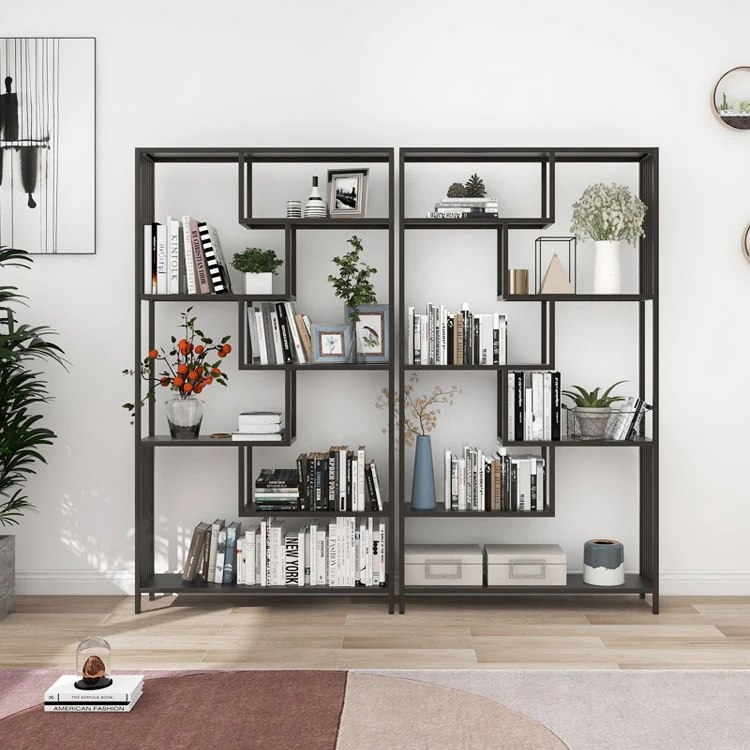 Wholesale modern gold eco-friendly design kid wooden metal industrial office bookshelf