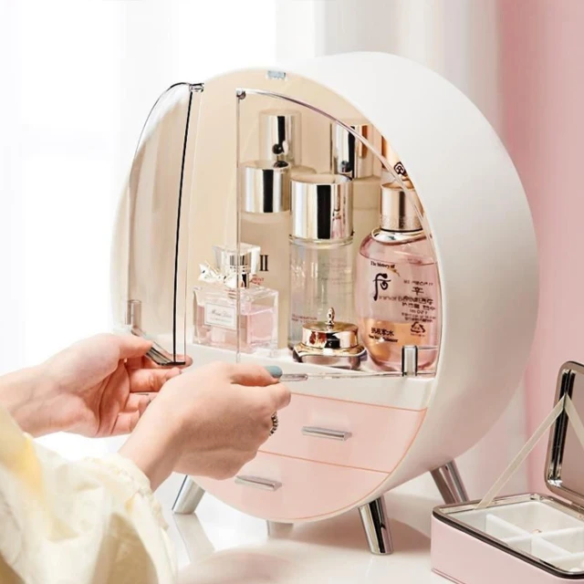 Cosmetic storage box Large-capacity drawer type desktop dust-proof makeup box Skin care product dressing table storage box